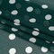 1 Yard Teal and White Polka Dot Nylon Georgette Lightweight Fabric for Dressmaking 59 inch Width